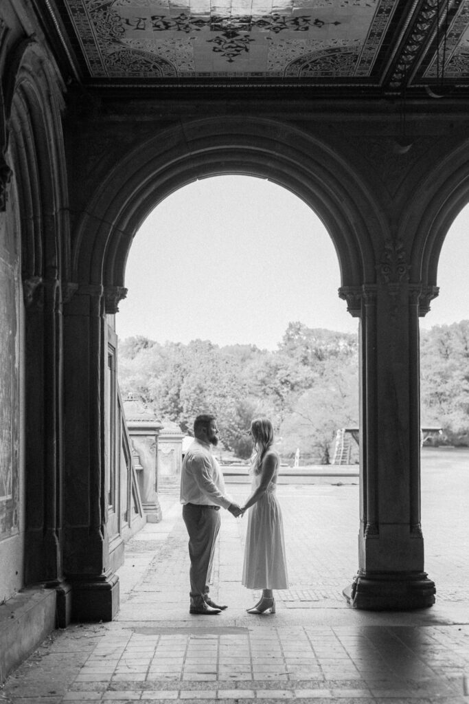 Engagement Photos at Bethesda Terrace in Central Park NYC