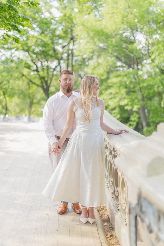 Bow Bridge Engagement Photos in NYC