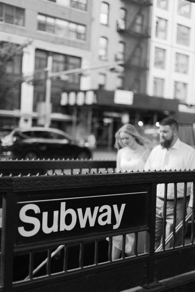 Documentary Engagement shoot in NYC on the subway
